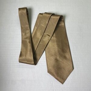 Modena Men's Gold‎ Textured Necktie Business Wedding Party Polyester Cotton